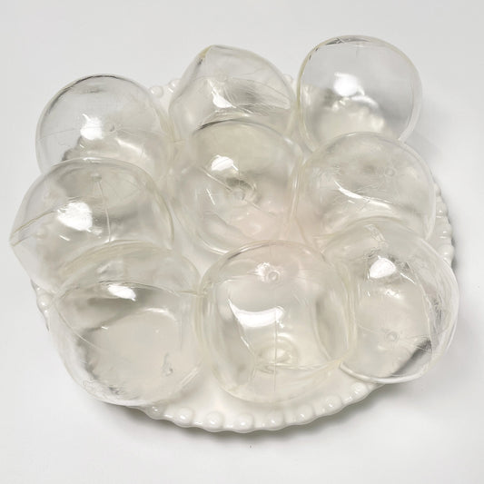 Clear Stress Ball Skin Pack of 10 with Stopper (6cm)