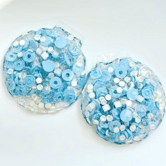 Azure Sky Building Blocks & Mini Ice Sticks Handmade Squeeze Pouch