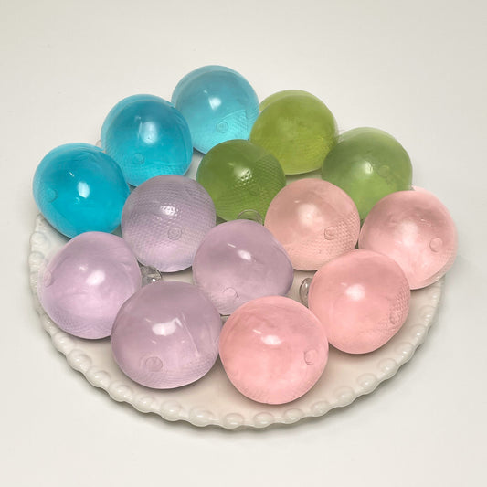Mini Colorful Pink Blue Green Purple Coconut Oil Malleable Handmade Stress Ball