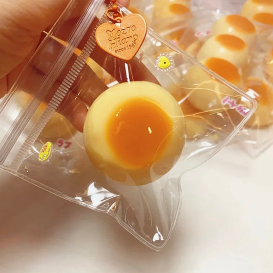 Small Steamed Bun Ball Taba Squishy Toy Pendant - Charming Cheese