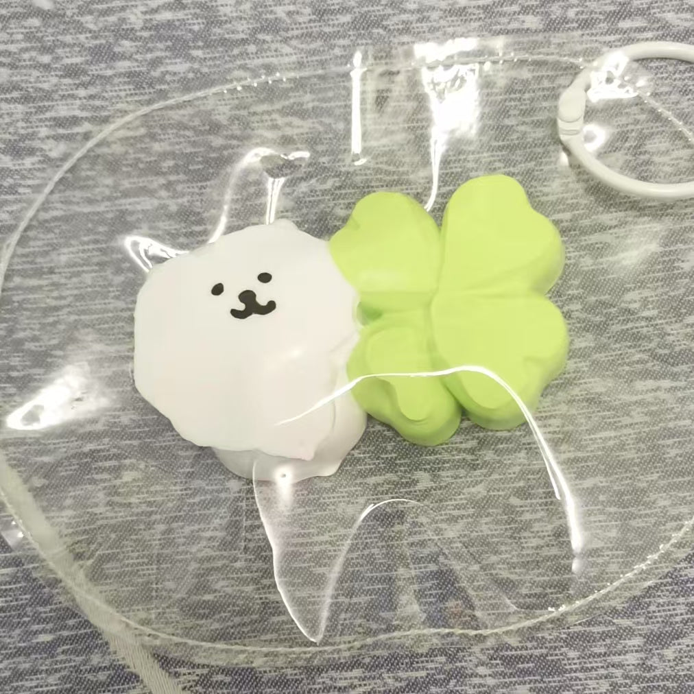 Cute Clay-like Texture Lucky Bear Clover Taba Squishy Toy
