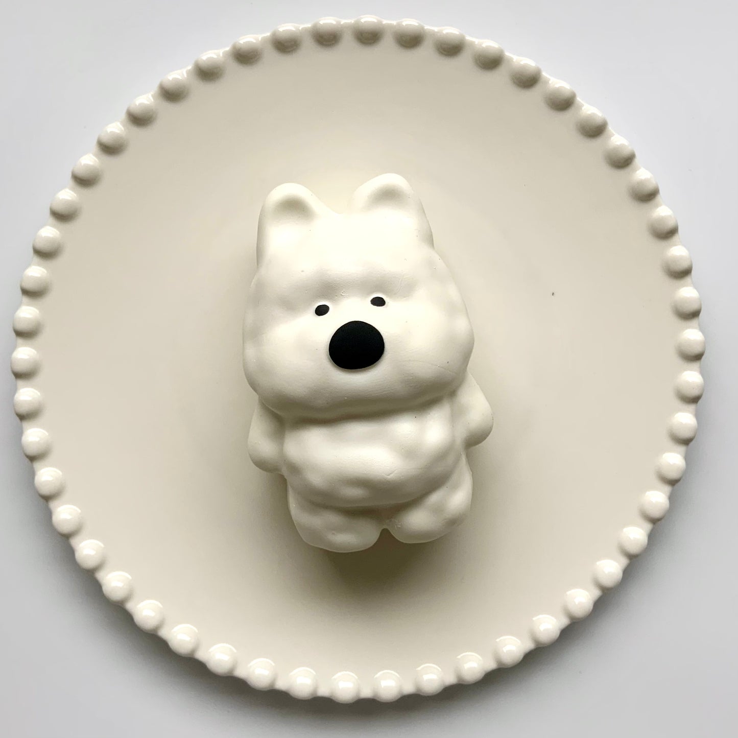 Brown/ White Westie Dog Slow Rising Squishy - Charming Cheese