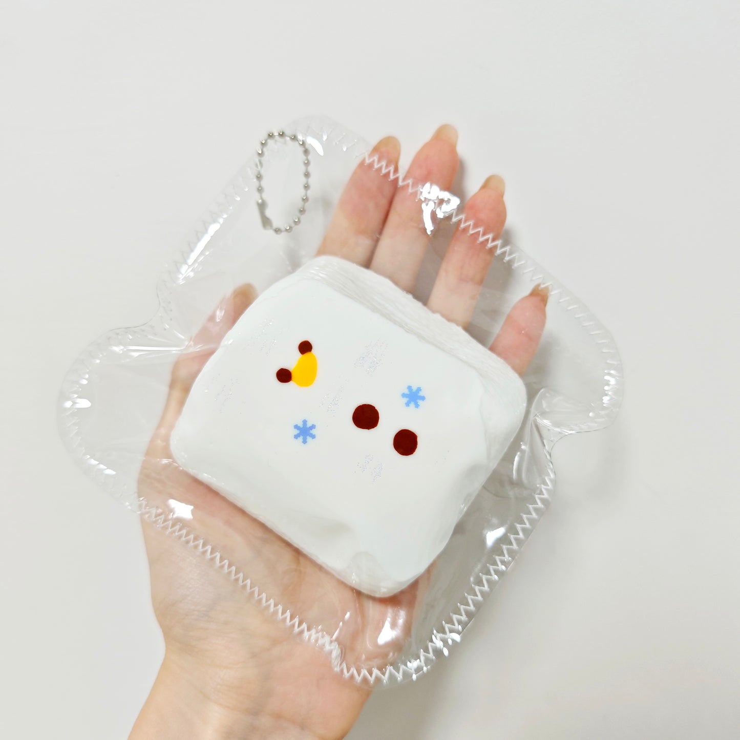 Water-like Texture Bursting Snowman Marshmallow Taba Squishy Toy (around 180g)