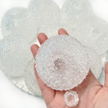 Clear Bayberry Textured Stress Ball Skin Pack of 10 with Stopper (6cm)