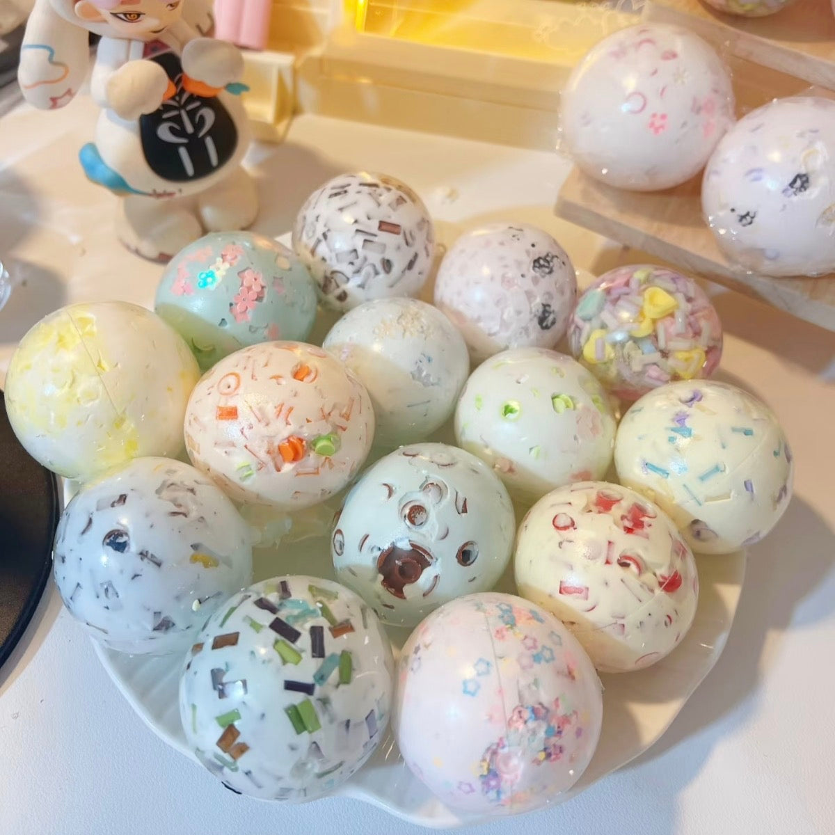 Cute Mini Random Selection of Multiple Styles Stress Ball Fidget Toy (4cm) - Charming Cheese