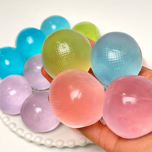 Mini Colorful Pink Blue Green Purple Coconut Oil Malleable Handmade Stress Ball
