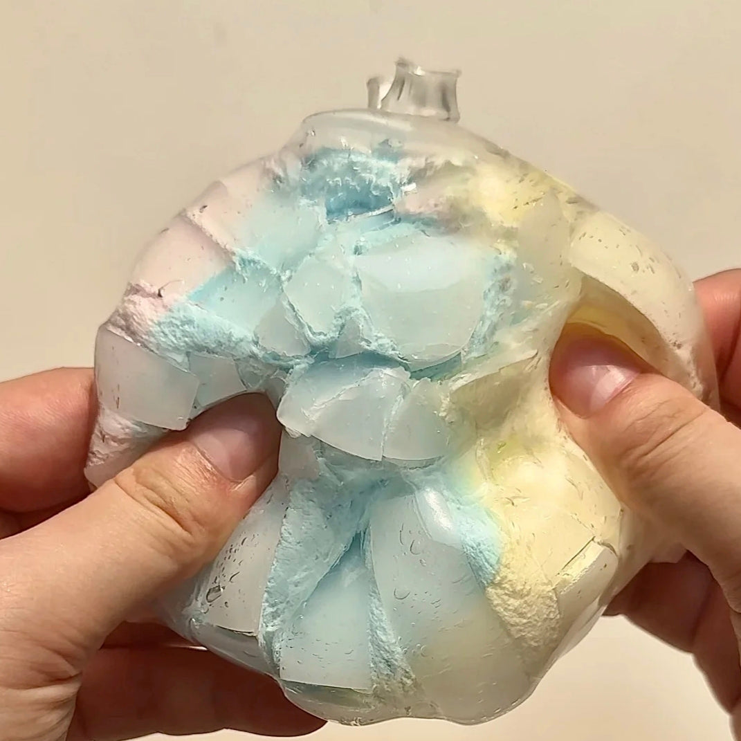 Crispy Wax Shell Three Colors Ice Cream Stress Relief Handmade Ball - Charming Cheese