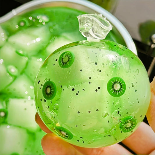 Gel-like Texture Coconut Jelly Kiwi Stress Ball Zip-tie Toy Fidget - Charming Cheese