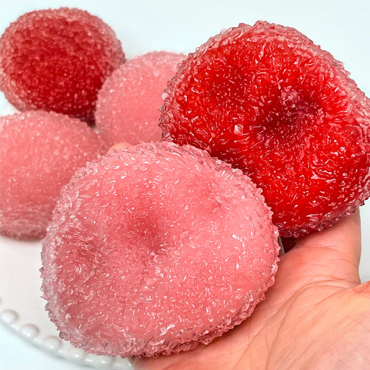 Icy Bayberry Red/ Blue/ Pink Slush Stress Ball Handmade Fidget Toy