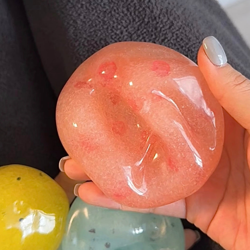Peach & Passion Fruit Thin-skin Vaseline Ice Slush Stress Ball Toy - Charming Cheese