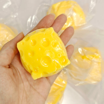Crunchy Small Cheese Cube Building Blocks Filling Stress Ball Fidget Toy