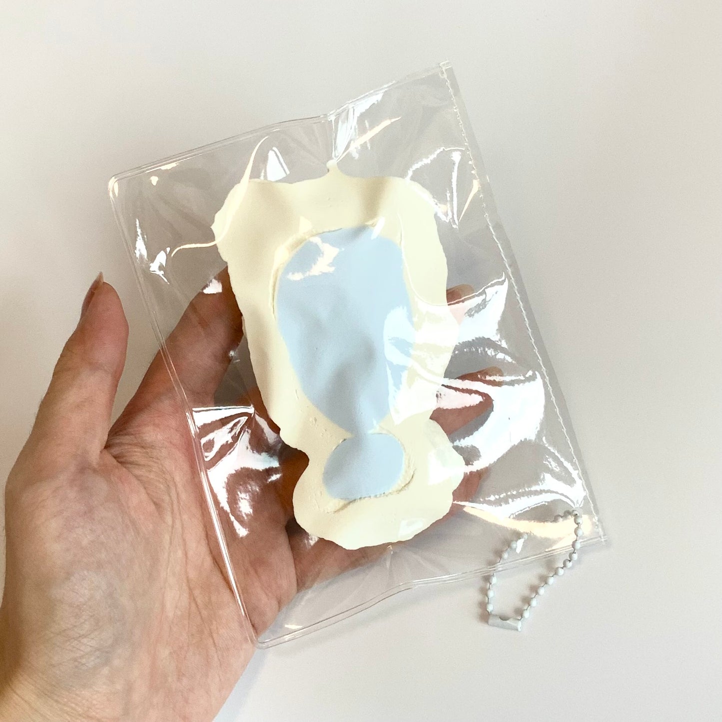 Pink/ Blue Question Mark/ Exclamation Mark Creamy Clay Texture Taba Squishy Toy