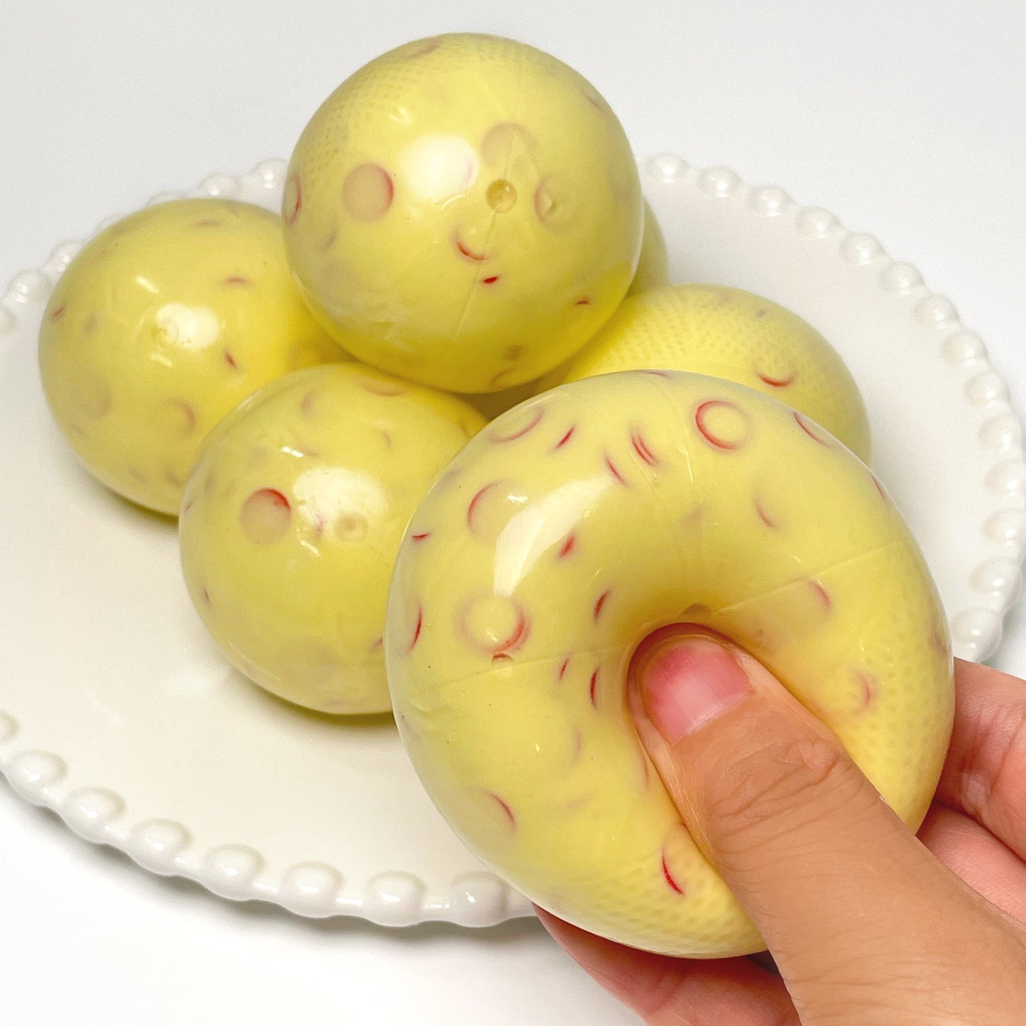Crunchy Butter Apple Building Blocks Stress Ball Zip-tie Fidget Toy (5cm ball skin) - Charming Cheese