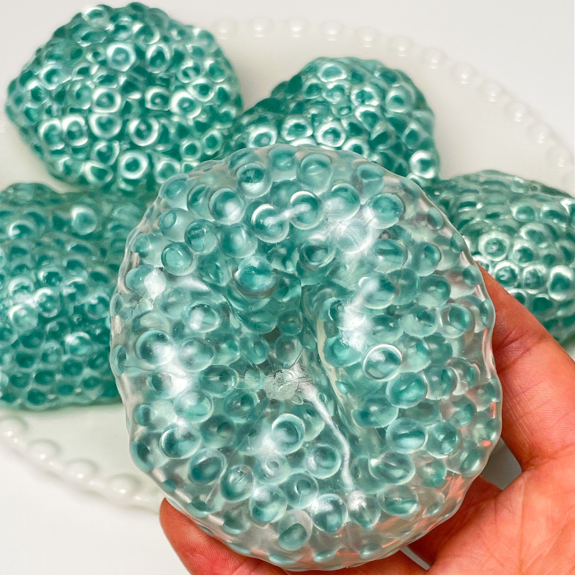 Crystal-clear Glass Pancake Stress Ball Fidget Toy - Charming Cheese