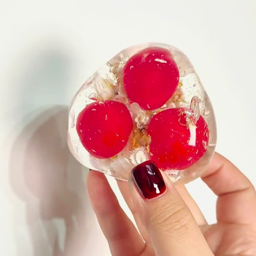 Crispy Shell Red Sugar Snowflake Stress Relief Handmade Ball