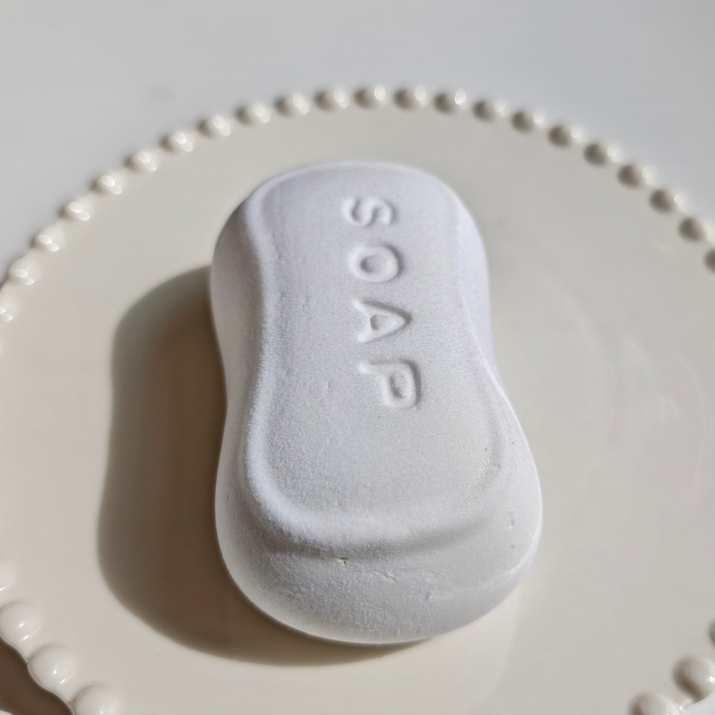 Flocked super soft white soap taba squishy toy