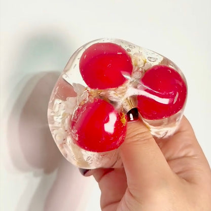 Crispy Shell Red Sugar Snowflake Stress Relief Handmade Ball