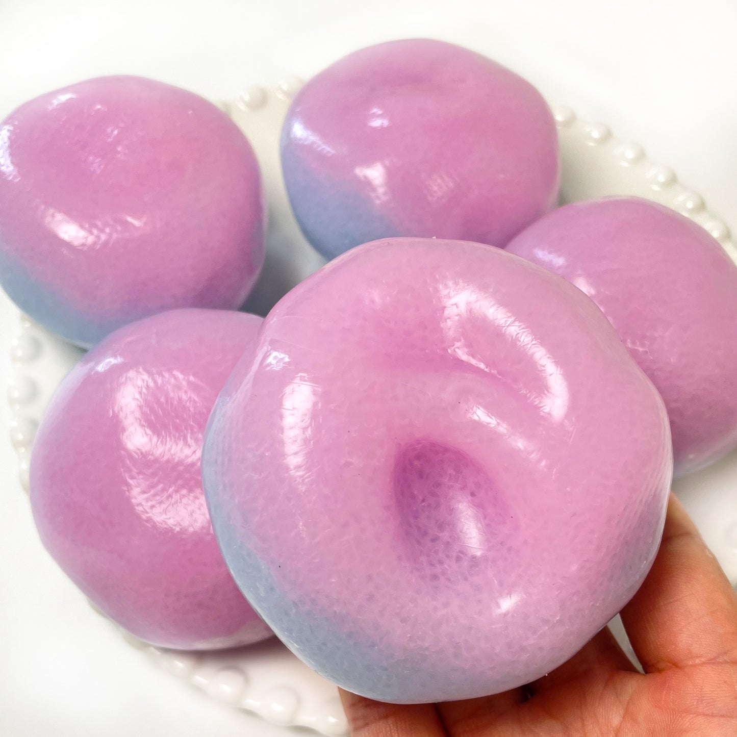 Pink & Blue Split-Fill Smoothie  Ice Slush Stress Ball Toy