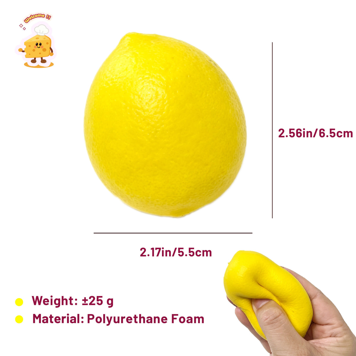 Perfume Lemon Slow-rising Squishy Fidget Toy - Charming Cheese