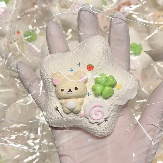 Soft Clay-like Texture Little Bear Lucky Star Taba Squishy Toy