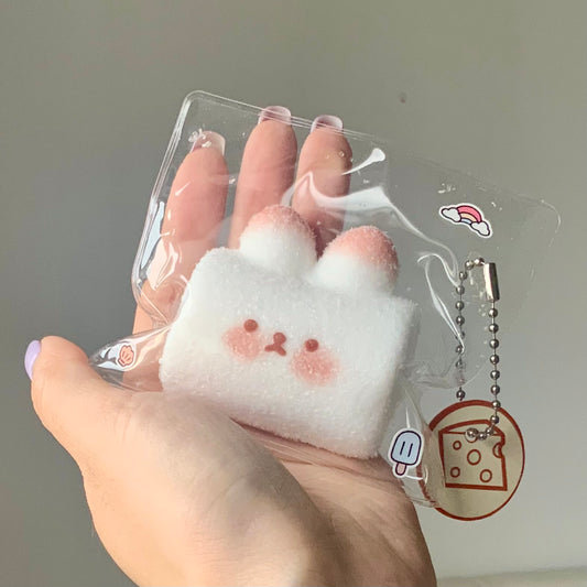 Square marshmallow bunny taba squishy toy