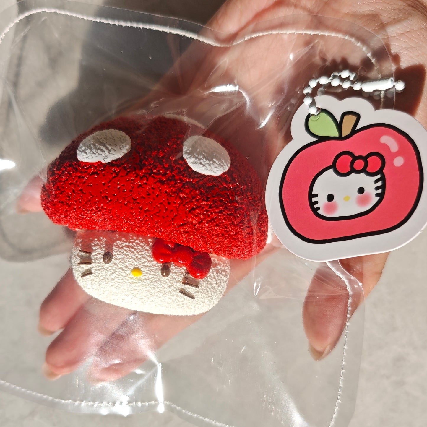 Red Cute Kitty Mushroom Creamy Mud Texture Taba Squishy Toy (115g)