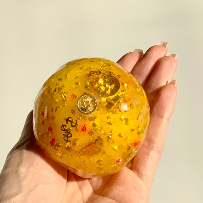 Wax Crispy Shell Golden Sparkling Fortune Stress Relief Handmade Ball - Charming Cheese