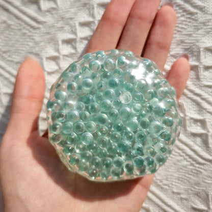 Crystal-clear Glass Pancake Stress Ball Fidget Toy