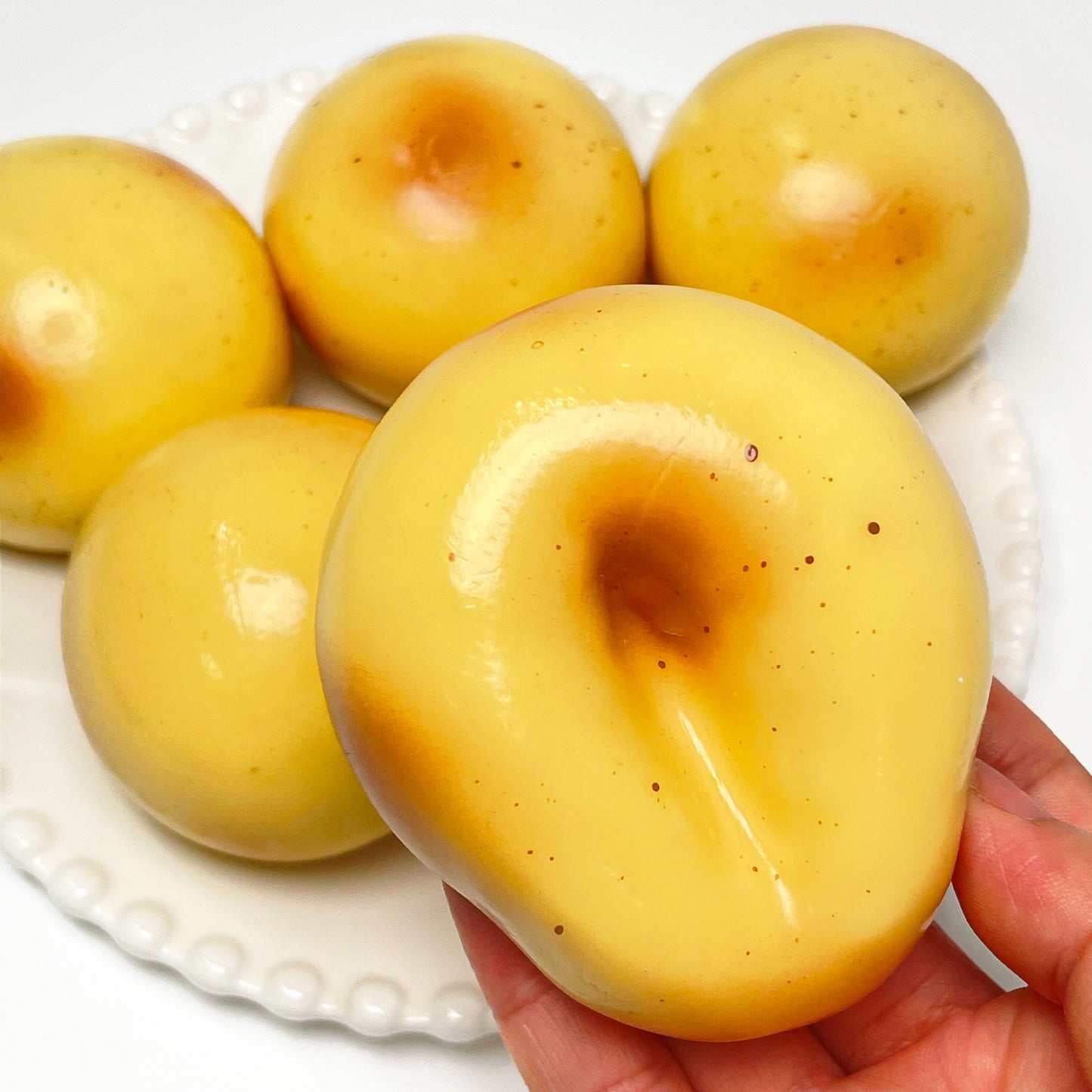 Crunchy Round Building Blocks Filling Potato Handmade Stress Ball - Charming Cheese
