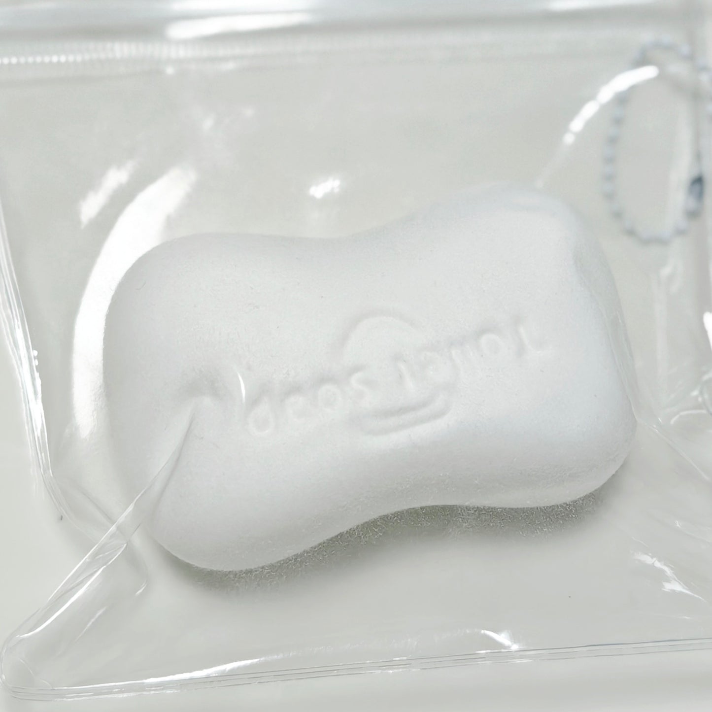 Flocked super soft white soap taba squishy toy