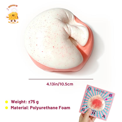 White Peach Cake Roll & Oreo Chocolate Cake Sticky Slow-rising Squishy Toy