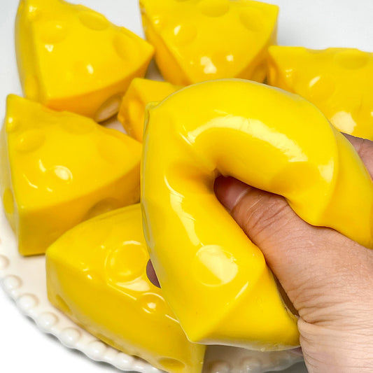 Crunchy Cute Triangle Cheese Building Blocks Filling Stress Ball Fidget Toy