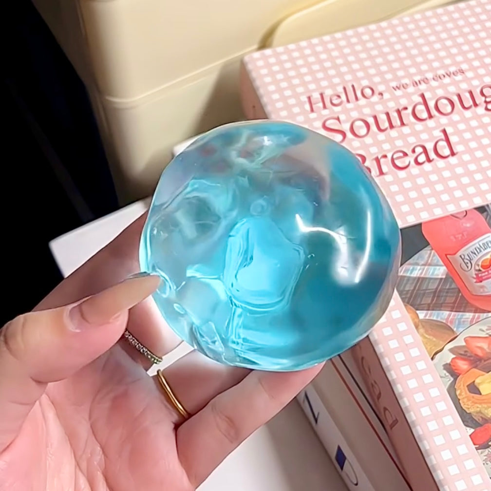 Ice Blue Jelly Candy Thin-skin Stress Ball Fidget Toy