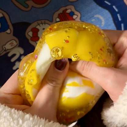 Wax Crispy Shell Golden Sparkling Fortune Stress Relief Handmade Ball - Charming Cheese