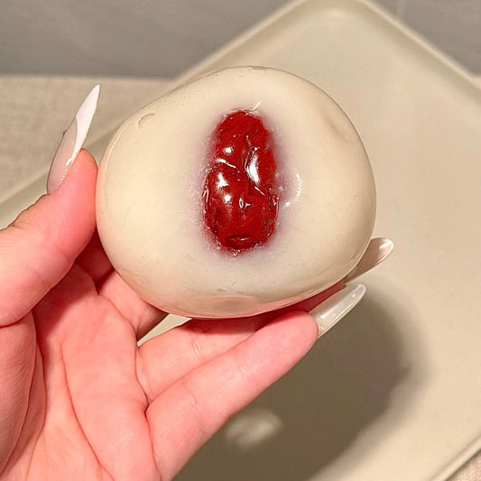 Milky White Jujube Coconut Oil Ultra-thin Skin Malleable Handmade Stress Ball
