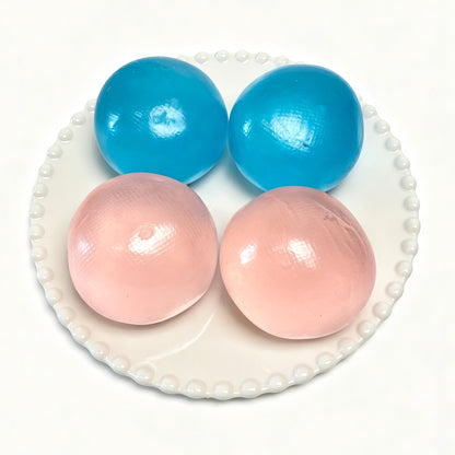Blue /Pink Soft Coconut Oil Malleable Handmade Stress Ball