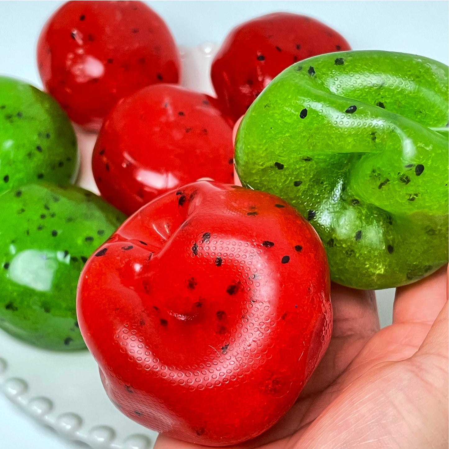 Vibrant Kiwi / Passionate Watermelon Smoothie Slush Stress Ball Toy (5cm ball skin)