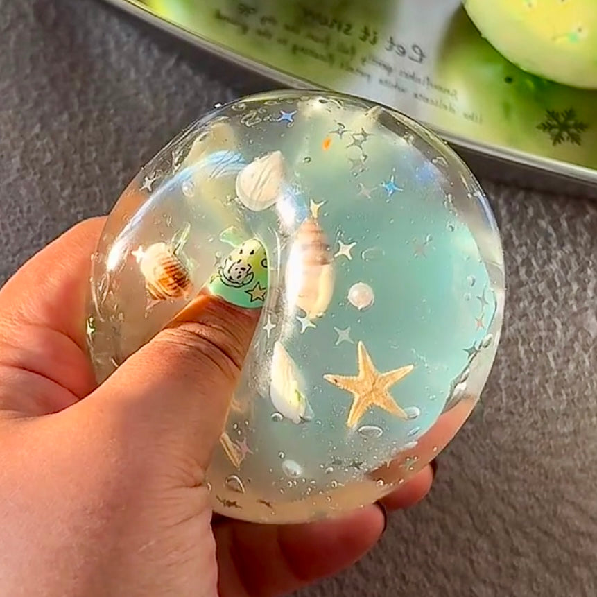 Morning Beach Coconut Oil Stress Ball Toy (6cm ball skin)