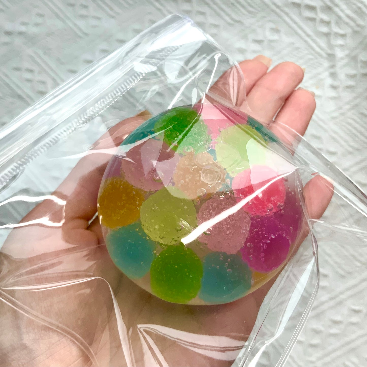 Gel-like slime colorful sugar ball stress ball fidget toy