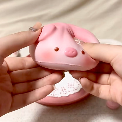 Cute pink pig bun slow rising squishy toy