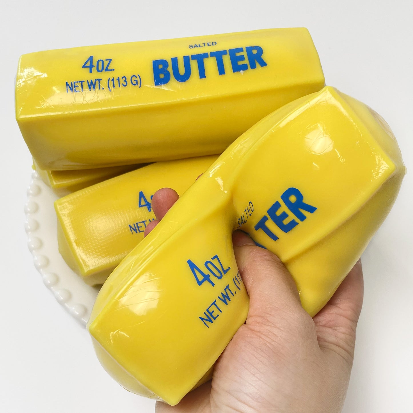 [NEW!] Crunchy Yellow Butter Stick Stress Ball Fidget Toy