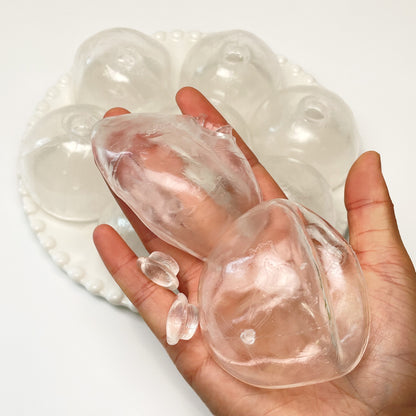 Ultra-thin Clear Stress Ball Skin Pack of 10 with Stopper (6cm)