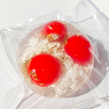 Crispy Shell Red Sugar Snowflake Stress Relief Handmade Ball