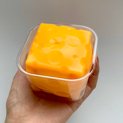 Crunchy Savory Cheese Cube Stress Ball Fidget Toy (6cm)