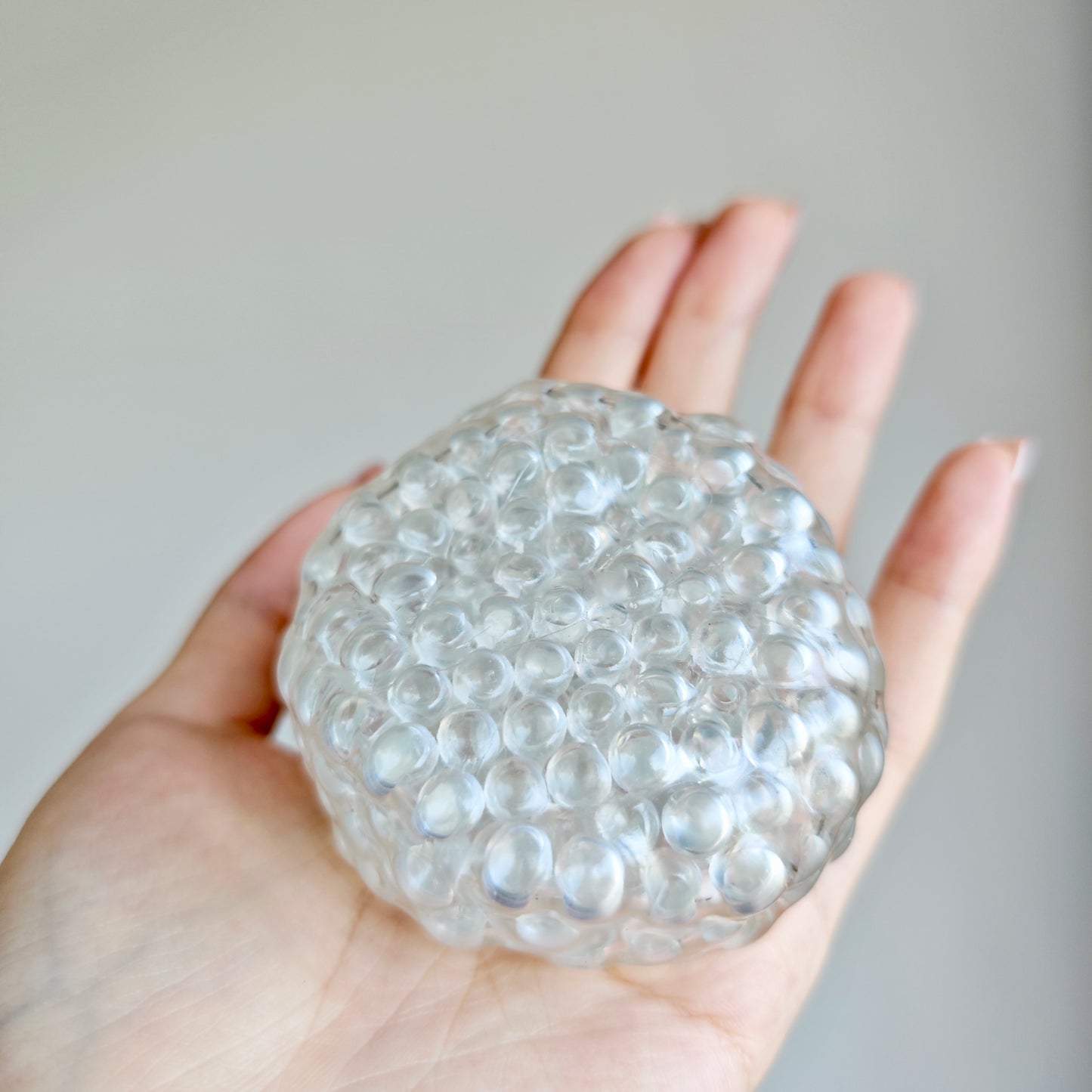 Crystal-clear Glass Pancake Stress Ball Fidget Toy