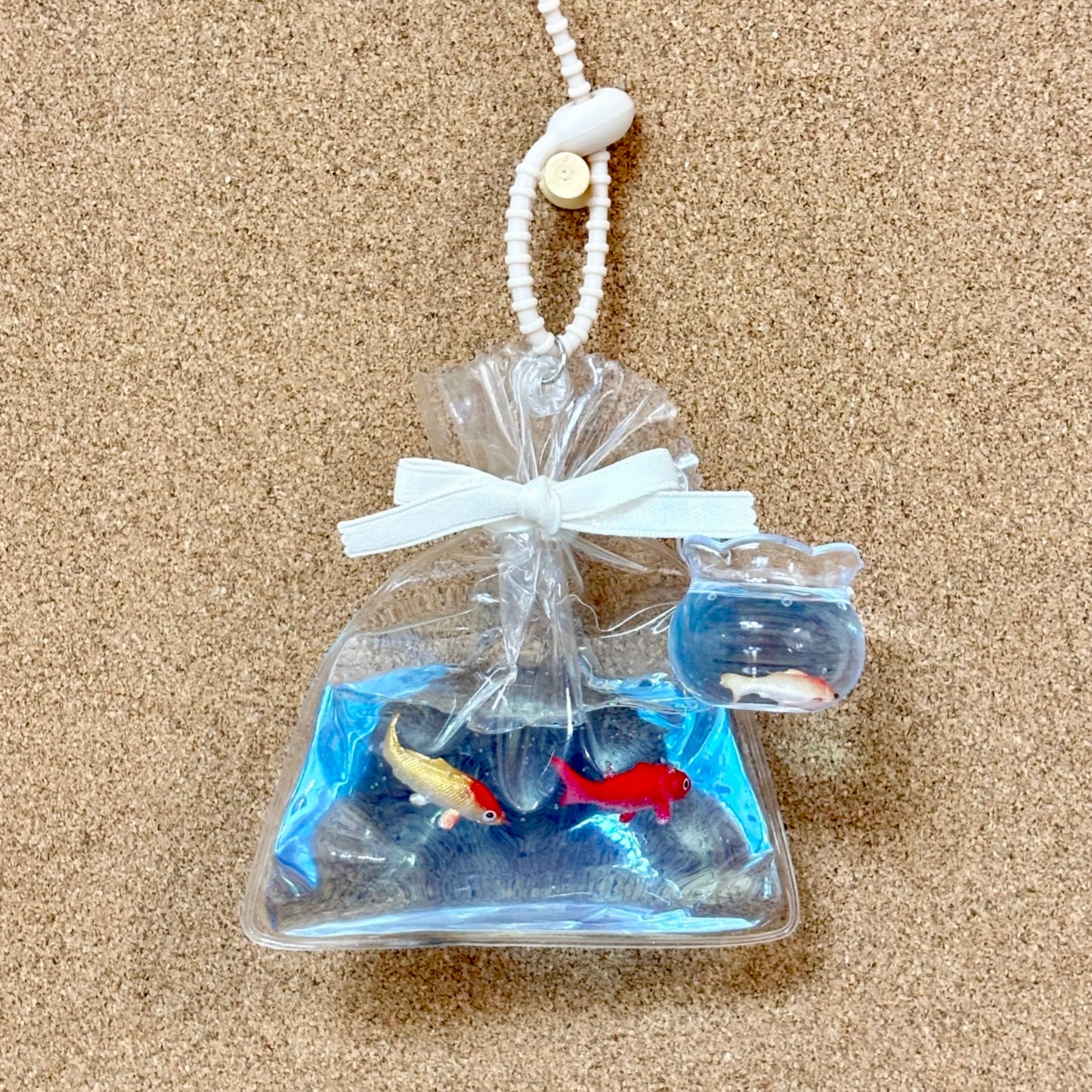 Summer Goldfish Bag Charm Taba Squishy Toy Pendant