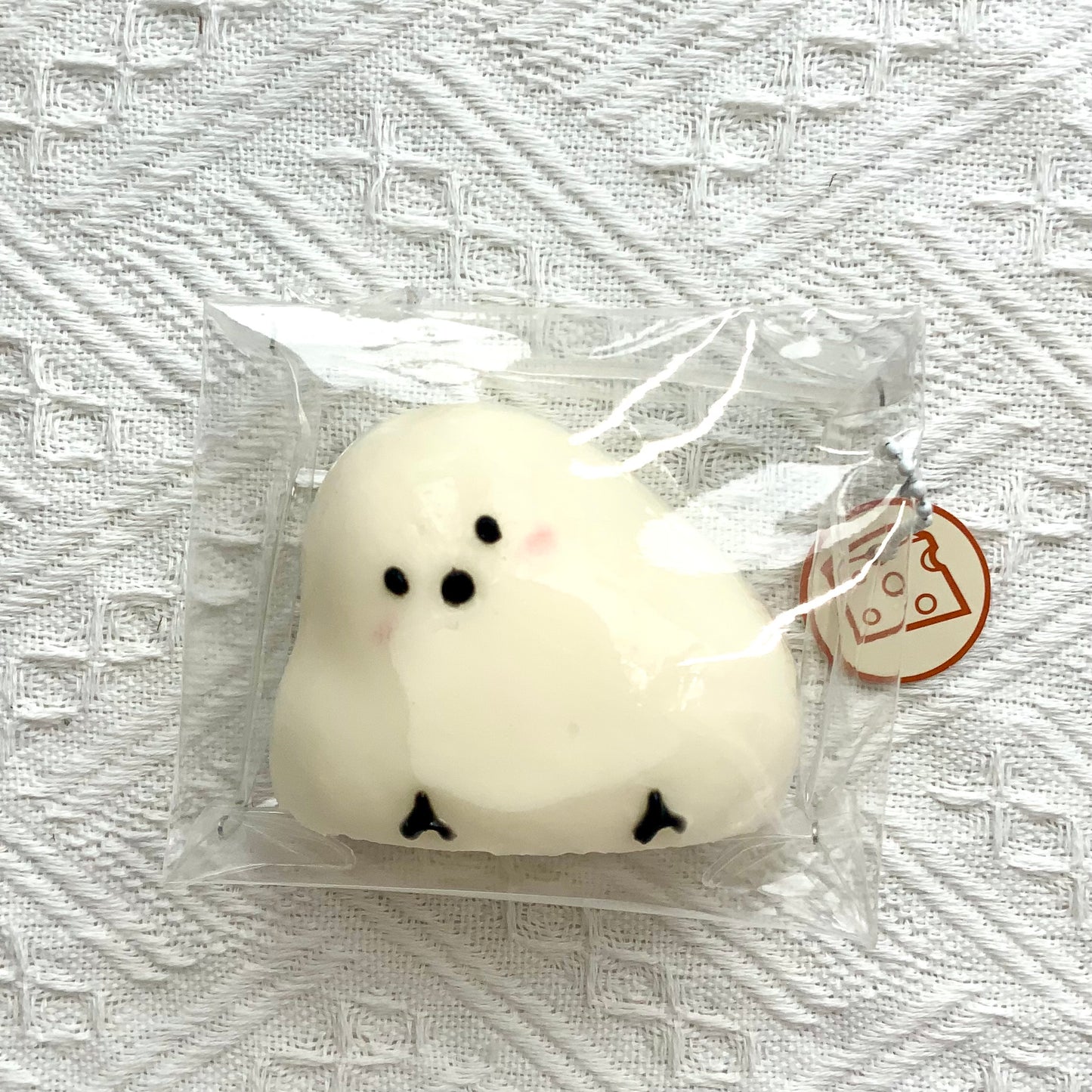 Creamy texture adorable white sparrow taba squishy toy