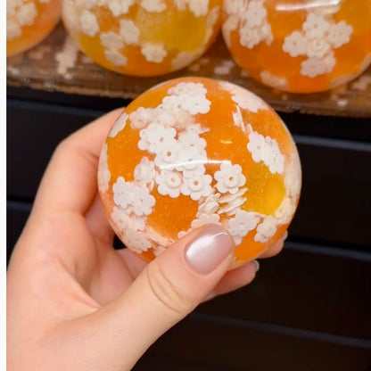 Mint Melon /Orange Flower Sugar Ball Handmade Stress Ball
