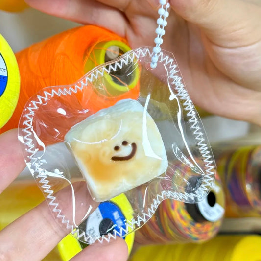 Various Thick Cream Texture Smiling Garlic Mango Marshmallow Star Mini Charm Taba Squishy