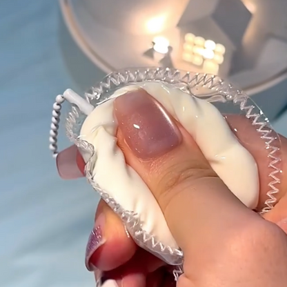 Thick Cream Texture Smiling Garlic Mango Marshmallow Mini Charm Taba Squishy